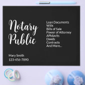 Notaris Openbaar Zwart Wit Naam Zakelijke dienstve Flyer (Enkel)