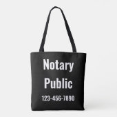 Notaris Openbaar Zwart Wit Telefoonnummer Sjabloon Tote Bag (Achterkant)