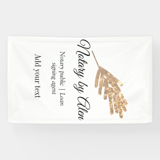 Notaris Openbare akte ondertekenaar naam adres toe Spandoek (Horizontaal)