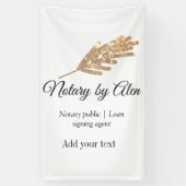 Notaris Openbare akte ondertekenaar naam adres toe Spandoek (Verticaal)