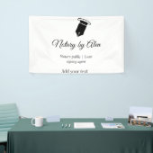 Notaris Openbare akte ondertekenaar voeg naam adre Spandoek (Beurs)