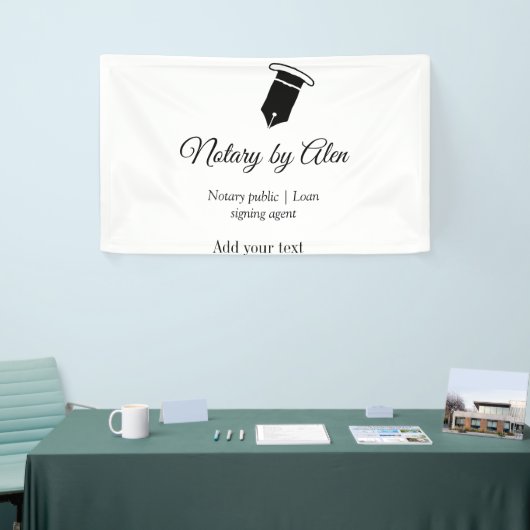 Notaris Openbare akte ondertekenaar voeg naam adre Spandoek (Beurs)