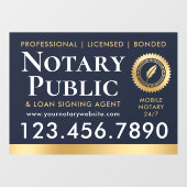 Notaris Openbare Akte Ondertekeningsagent Blauw Go Raamsticker (Vel)
