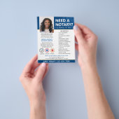 Notaris Openbare Akte Ondertekeningsagent Blauwe B Flyer (Hand)