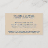 Notaris Openbare Apostille Dienst Aarde Boho Quill Visitekaartje (Achterkant)