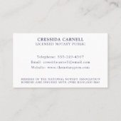 Notaris Openbare Apostille Service Waterverf Feath Visitekaartje (Achterkant)