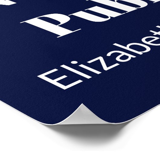 Notaris Openbare Blauwe Naam Telefoonnummer Venste Poster (Hoek)