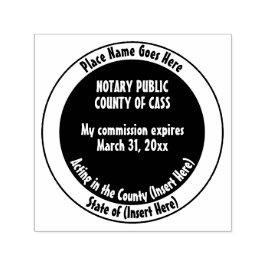 Notaris Openbare commissie vervaldatum provincie Zelfinktende Stempel