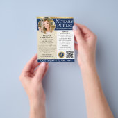 Notaris Openbare Diensten Foto Elegant Navy Goud Flyer (Hand)