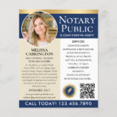 Notaris Openbare Diensten Foto Elegant Navy Goud Flyer (Voorkant)