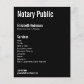 Notaris Openbare Diensten Zwart-wit Sjabloon Flyer (Voorkant)