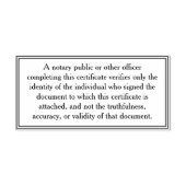 Notaris Openbare Disclaimer Aangepaste informatie Zelfinktende Stempel (Design)