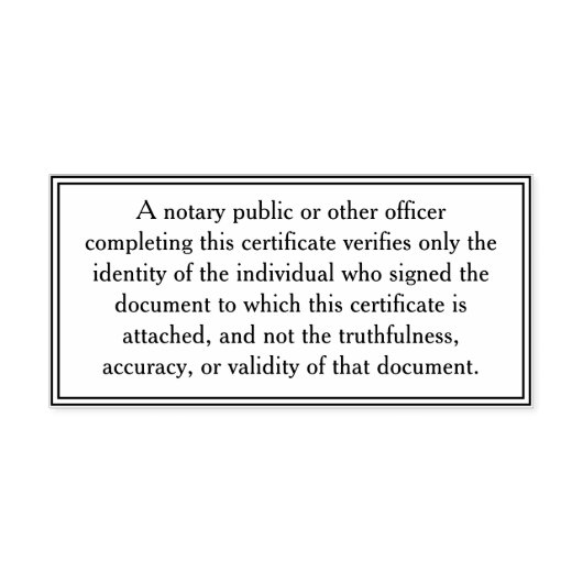 Notaris Openbare Disclaimer Aangepaste informatie Zelfinktende Stempel (Design)