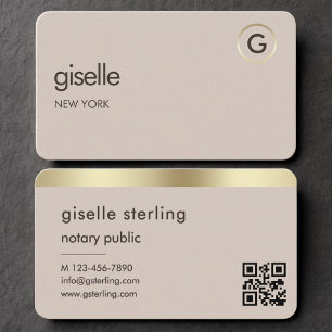 Notaris Openbare Gouden QR-code Visitekaartje