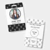 Notaris Openbare ID-badge met QR Badge (Voor- en achterkant)