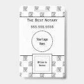 Notaris Openbare ID-badge met QR Badge (Achterkant)