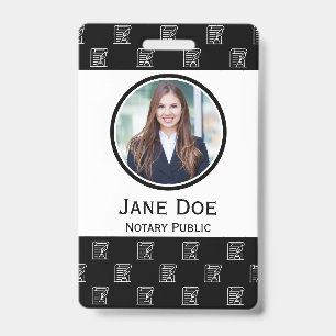 Notaris Openbare ID-badge met QR Badge
