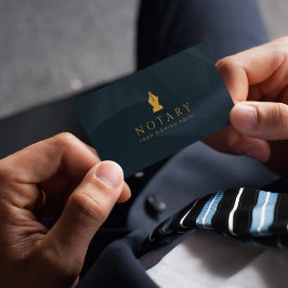 Notaris Openbare Ink Pen Lening Signing Agent Mari Visitekaartje