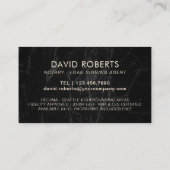 Notaris openbare lening ondertekenaar Modern marme Visitekaartje (Achterkant)