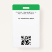 Notaris openbare lening ondertekenende agent foto badge (Achterkant)