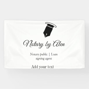 Notaris Openbare lening ondertekenende agent naam  Spandoek