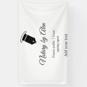 Notaris Openbare lening ondertekenende agent naam Spandoek (Verticaal)
