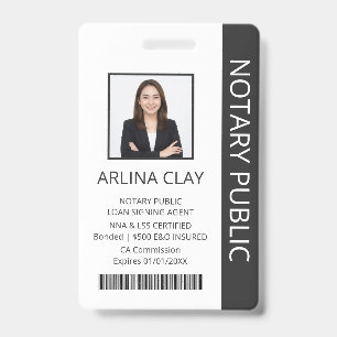 Notaris Openbare Lening Ondertekening Agent ID Bad Badge