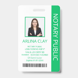 Notaris Openbare Lening Ondertekening Agent ID Bad Badge