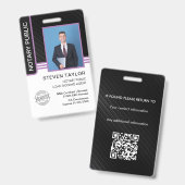 Notaris Openbare Lening Ondertekening Agent ID Badge (Voor- en achterkant)
