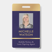 Notaris Openbare Lening Ondertekening Agent Medewe Badge (Voorzijde)