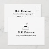 notaris openbare lening ondertekening agent naam a briefkaart (Voorkant / Achterkant)