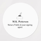 notaris openbare lening ondertekening agent naam a labels (Design 1)