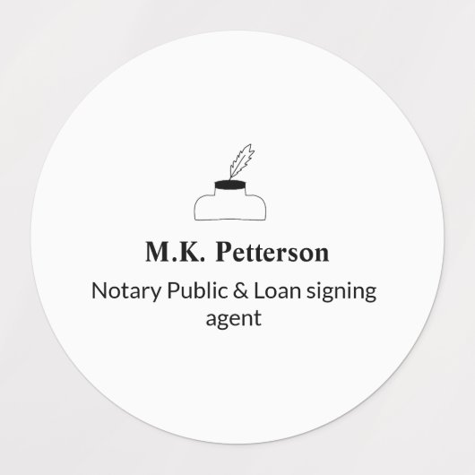 notaris openbare lening ondertekening agent naam a labels (Design 1)