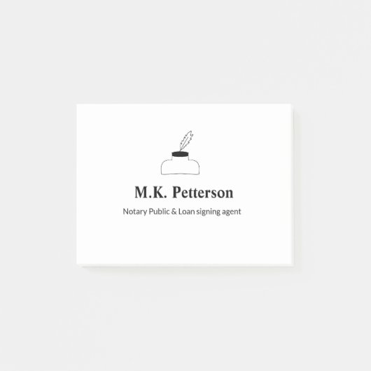 notaris openbare lening ondertekening agent naam a post-it® notes (Voorkant)