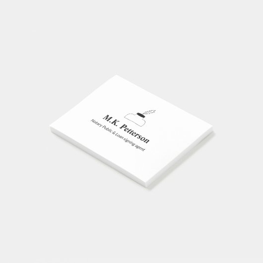 notaris openbare lening ondertekening agent naam a post-it® notes (Schuin)