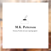 notaris openbare lening ondertekening agent naam a raamsticker (Vel 2)