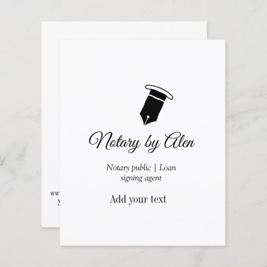 Notaris openbare Lening ondertekening agent toevoe (Voorkant / Achterkant)