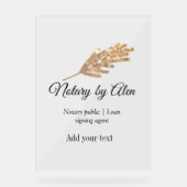 Notaris openbare Lening ondertekening agent toevoe Acryl Bord (Voorkant)