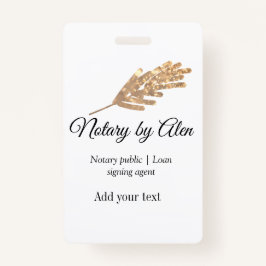 Notaris openbare Lening ondertekening agent toevoe Badge