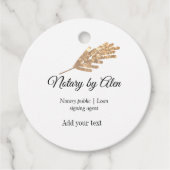 Notaris openbare Lening ondertekening agent toevoe Bedankjes Labels (Voorkant)