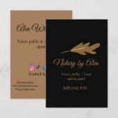 Notaris openbare Lening ondertekening agent toevoe Bedankkaart (Voorkant / Achterkant)