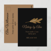 Notaris openbare Lening ondertekening agent toevoe Briefkaart (Voorkant / Achterkant)