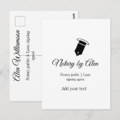 Notaris openbare Lening ondertekening agent toevoe Briefkaart (Voorkant / Achterkant)