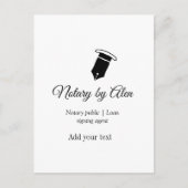 Notaris openbare Lening ondertekening agent toevoe Briefkaart (Voorkant)