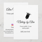 Notaris openbare Lening ondertekening agent toevoe Feestdagenkaart (Voorkant / Achterkant)