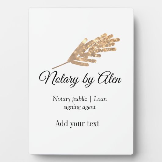 Notaris openbare Lening ondertekening agent toevoe Fotoplaat (voorkant)