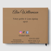 Notaris openbare Lening ondertekening agent toevoe Gastenboek (Achterkant)