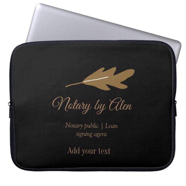 Notaris openbare Lening ondertekening agent toevoe Laptop Sleeve (Voorkant)