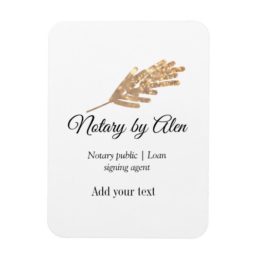 Notaris openbare Lening ondertekening agent toevoe Magneet (Verticaal)