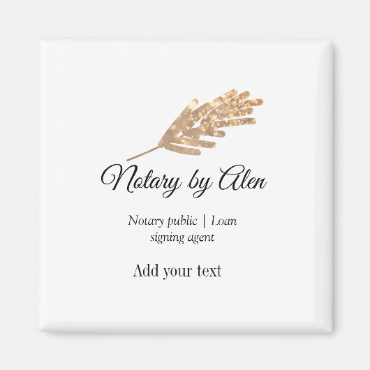 Notaris openbare Lening ondertekening agent toevoe Magneet (Voorkant)